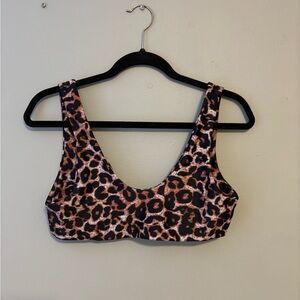 Brown and Black Leopard Print Bikini for Swim